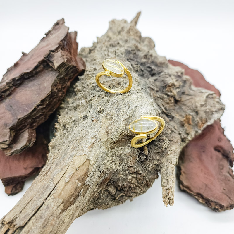 Anells d'Or Pedra Translúcida