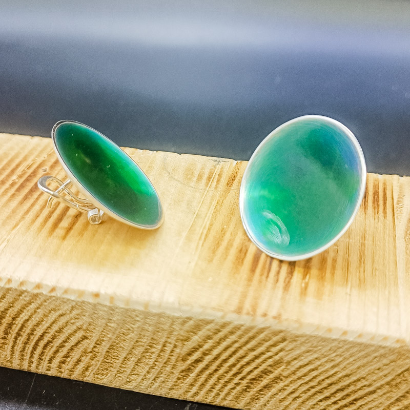 Arracades Esmalt Verd